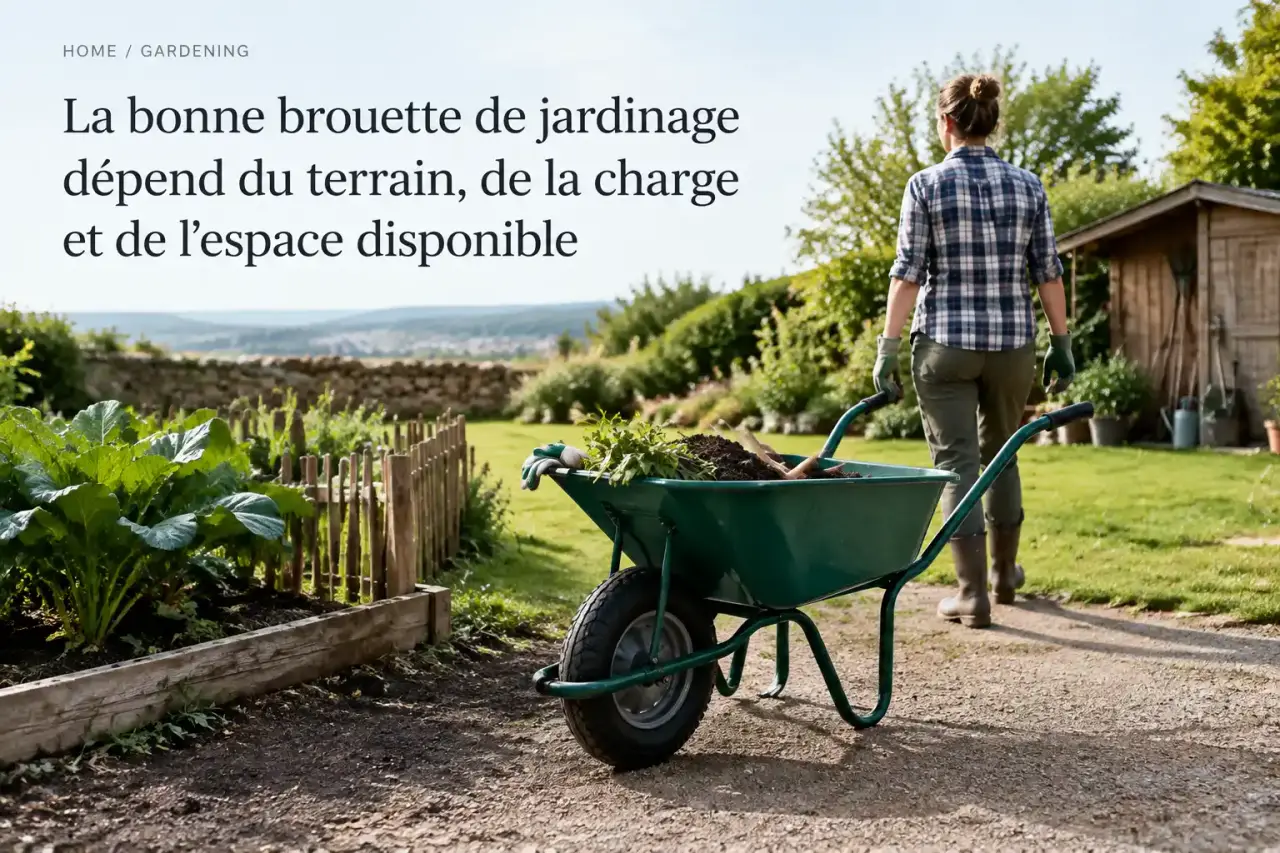 La bonne brouette de jardinage dépend du terrain, de la charge et de l’espace disponible