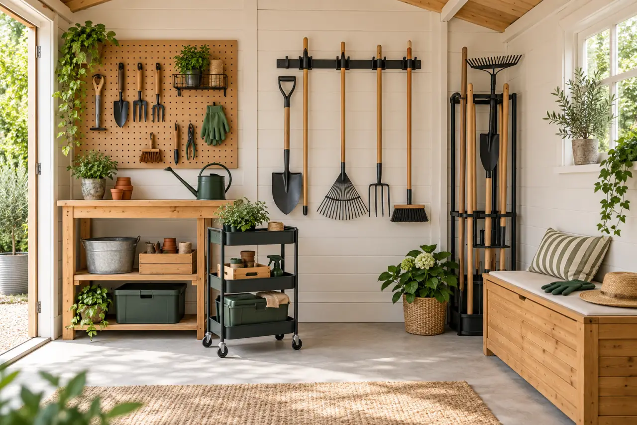 Porte-outils de jardinage : 5 solutions pour gagner de la place et garder chaque outil accessible