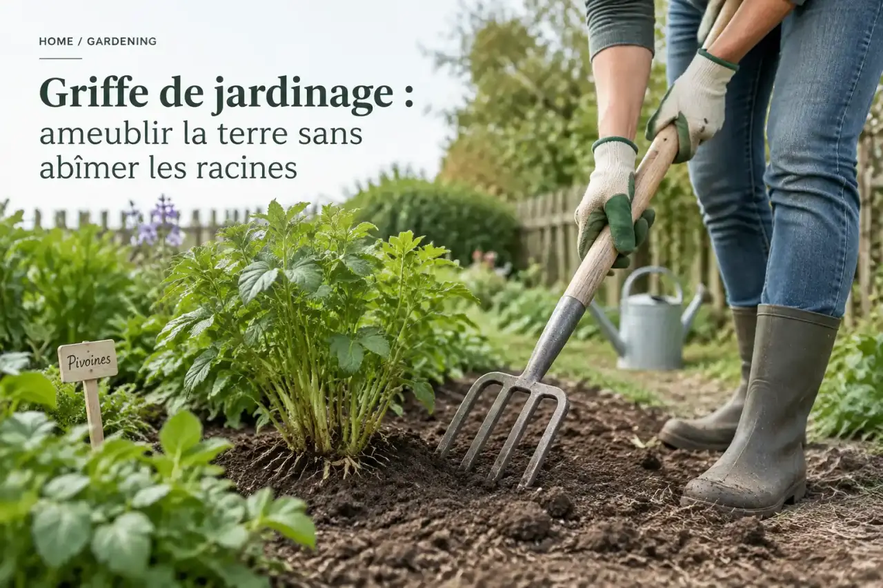 Griffe de jardinage : ameublir la terre sans abîmer les racines