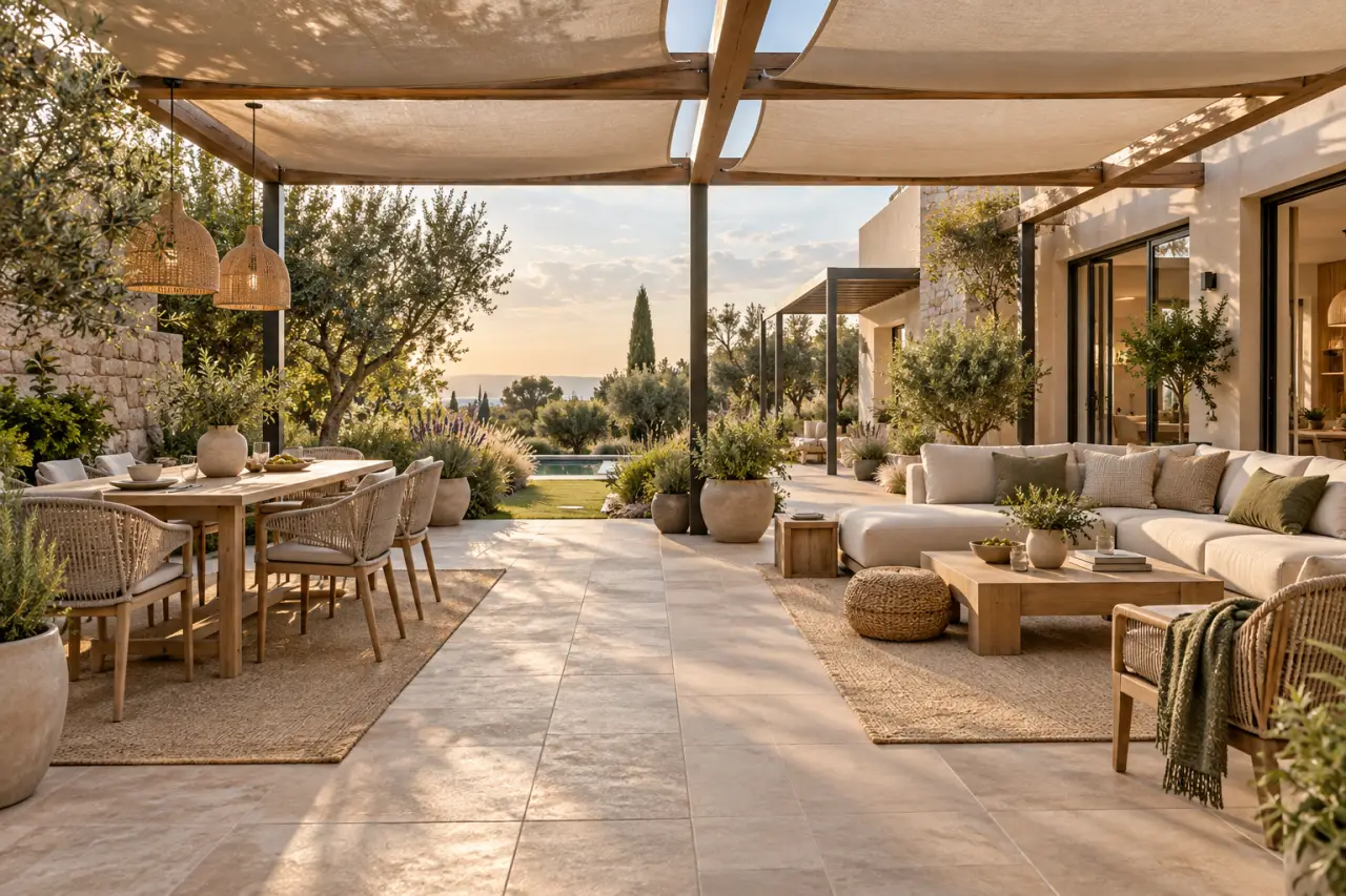 Aménagement de pergola extérieur : organiser repas, détente et circulation