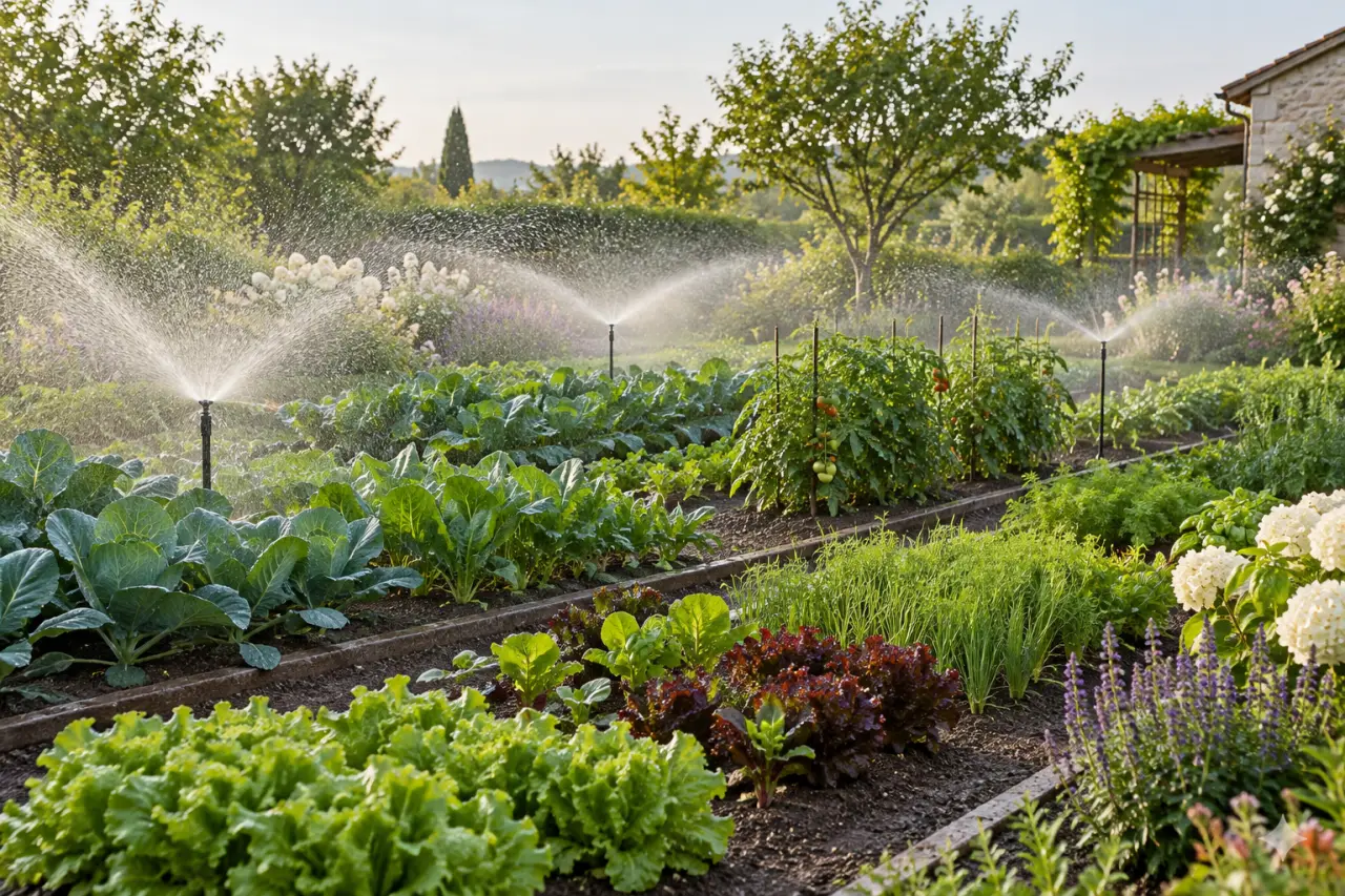 Arroser par aspersion : une pluie uniforme, pas des flaques au pied des plantes