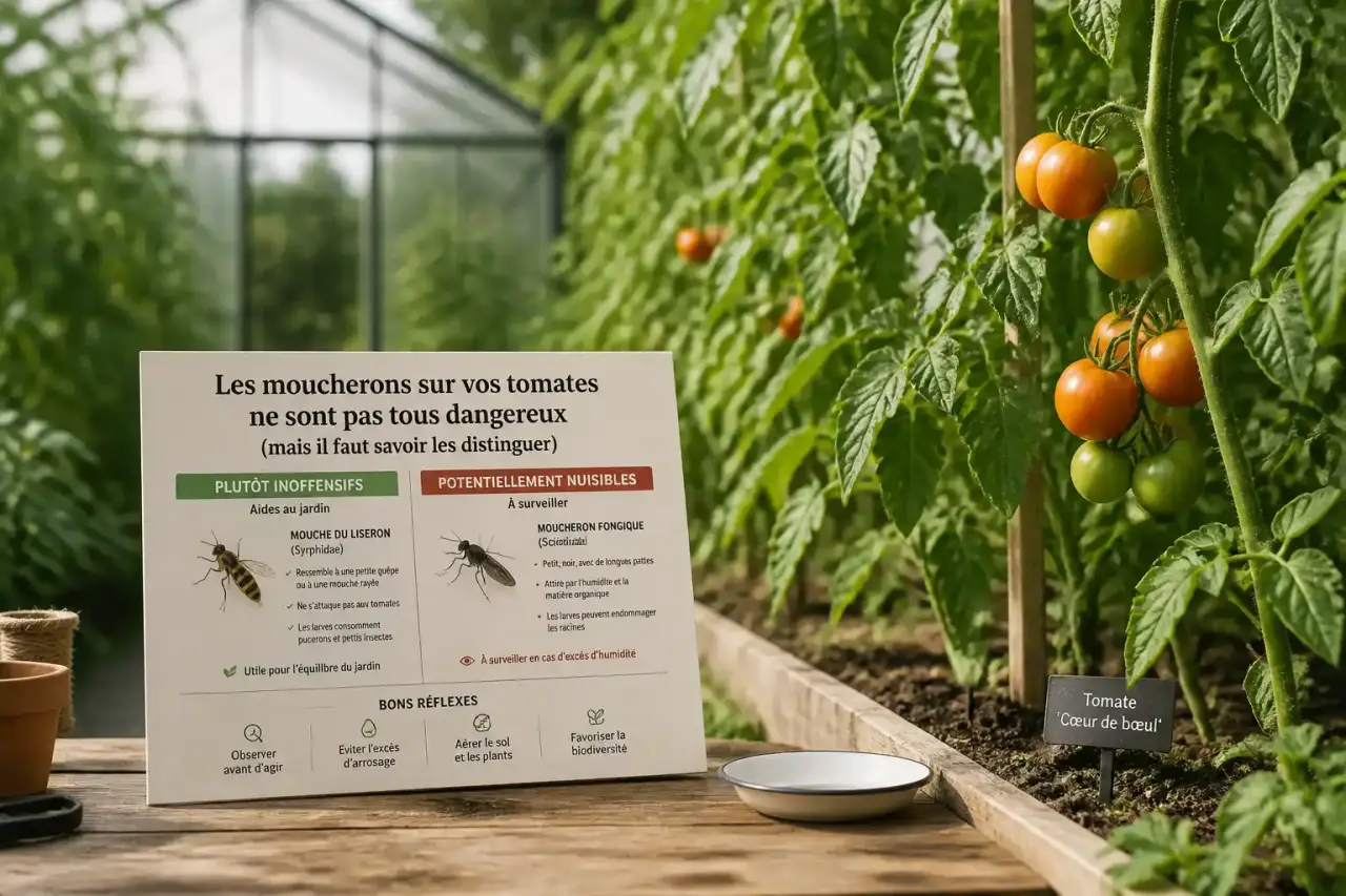 Les moucherons sur vos tomates ne sont pas tous dangereux (mais il faut savoir les distinguer)
