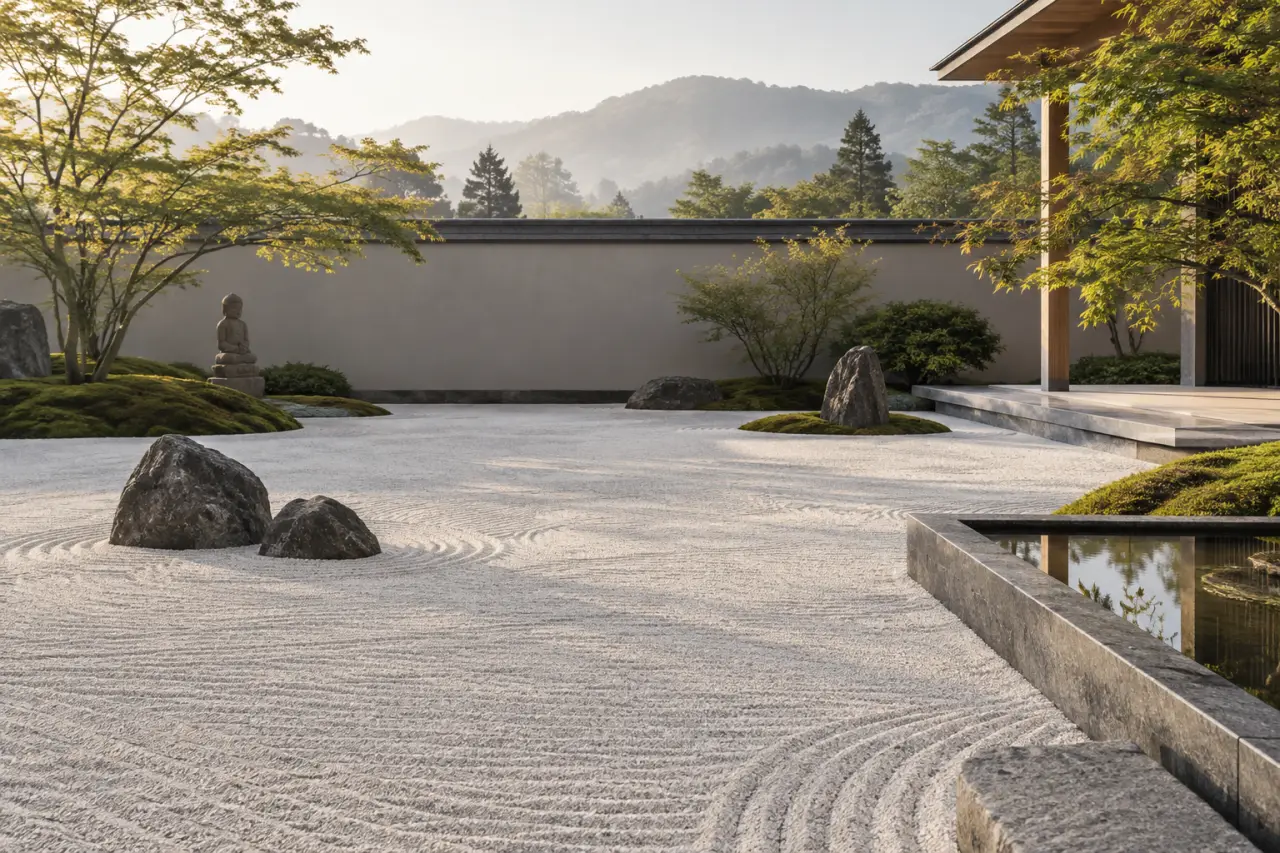 Jardin zen : le vide compte autant que les galets, les statues ou l'eau